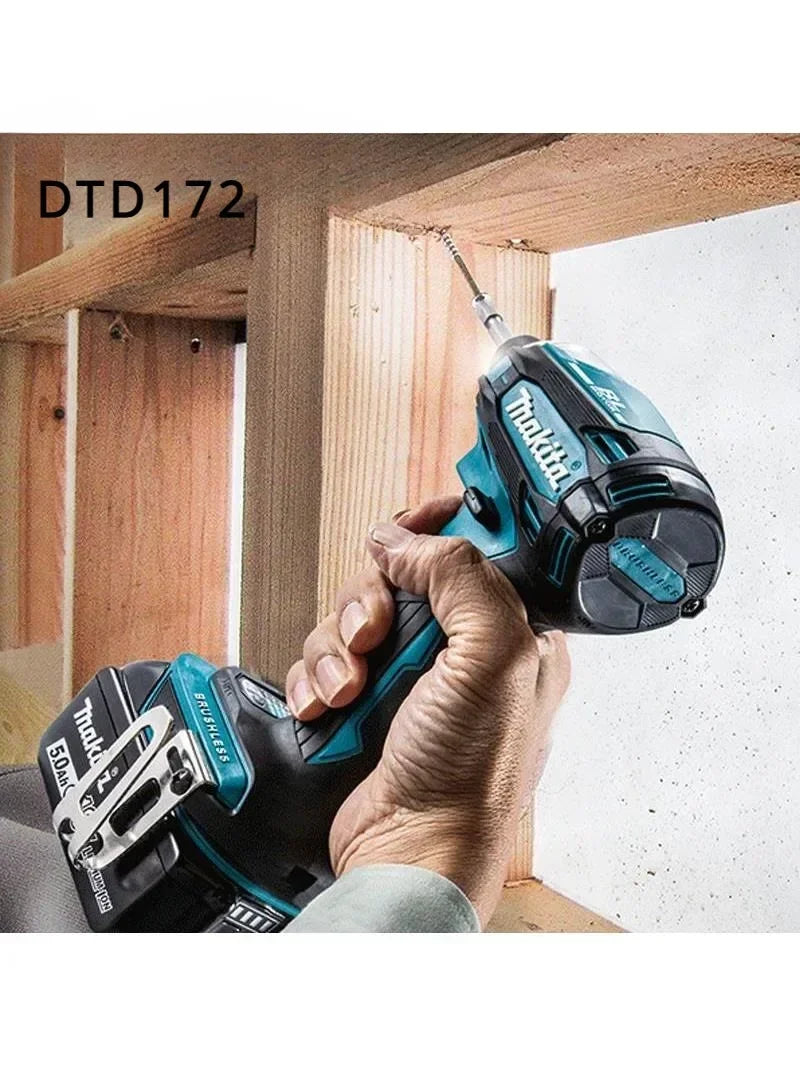 Makita DTD172 Cordless Impact Driver LXT BL Brushless Motor 18V Electric Drill for Wood Bolt T-Mode 180 N·M Power Tools