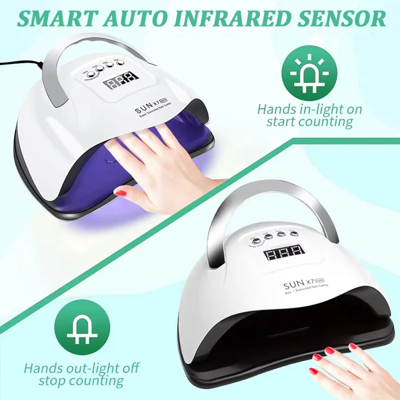 UV Manicure Lamp 110V-240V Induction Drying Lamp Can Be Timed and Quickly Cured Without Blind Spots for Home Use in Nail Salons