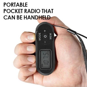 DSP Mini Portable 1.1inch LCD Digital FM Radio Music Player Black with Earphone