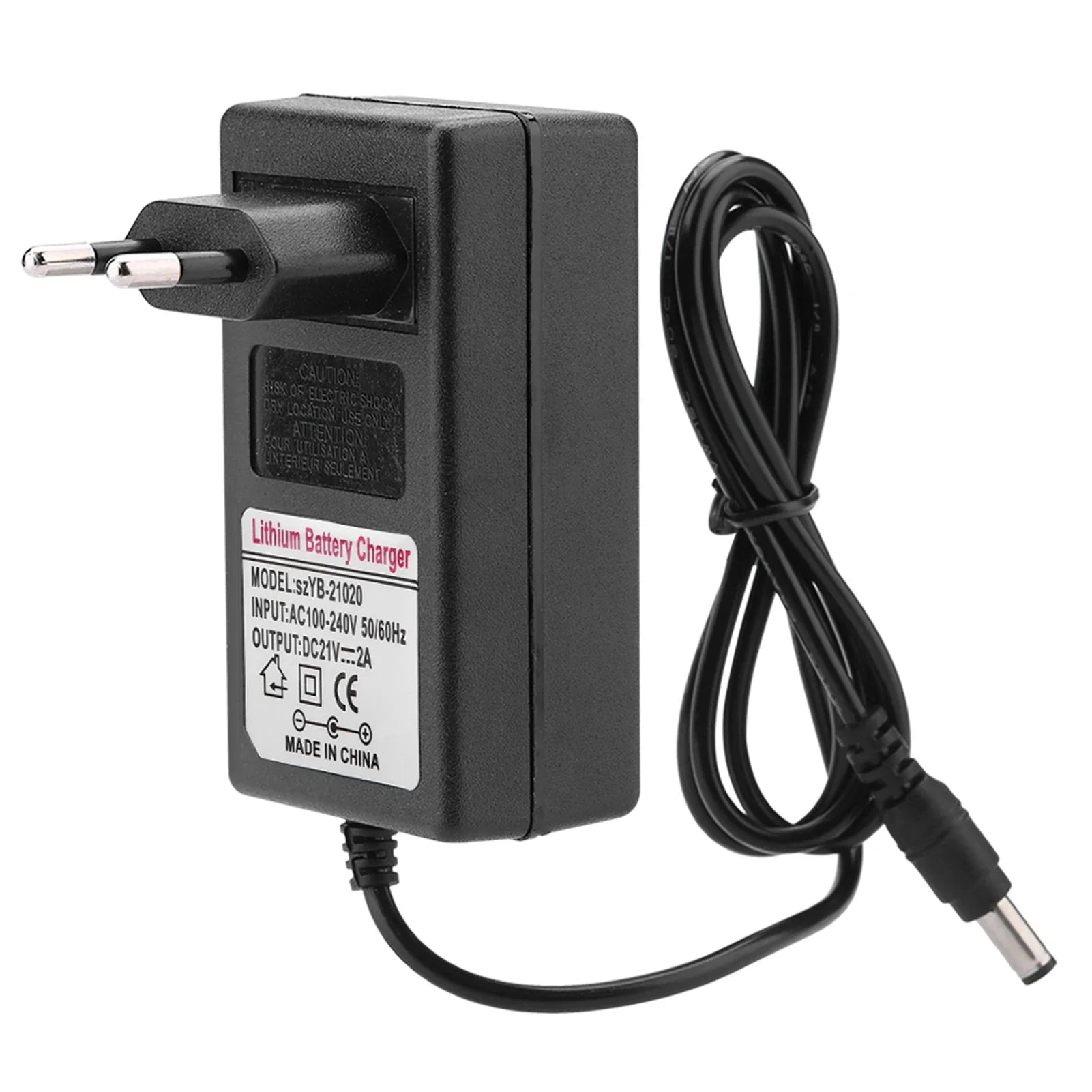AC 100-240V DC 21V 2A Safe Charge Power Supply Adapter Lithium ion Battery Charger UK Plug
