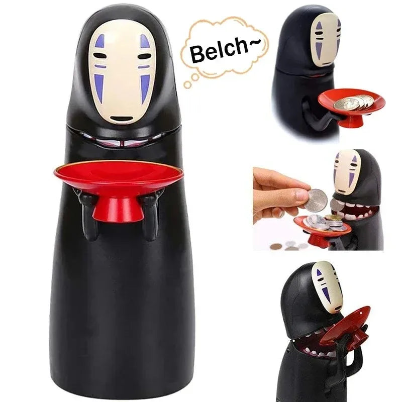 Anime Cartoon Model Figure Toy Piggy Bank Automatic Coin Eating Cool Bank for Boys Girls Funny Money Box Birthday Holiday Gift