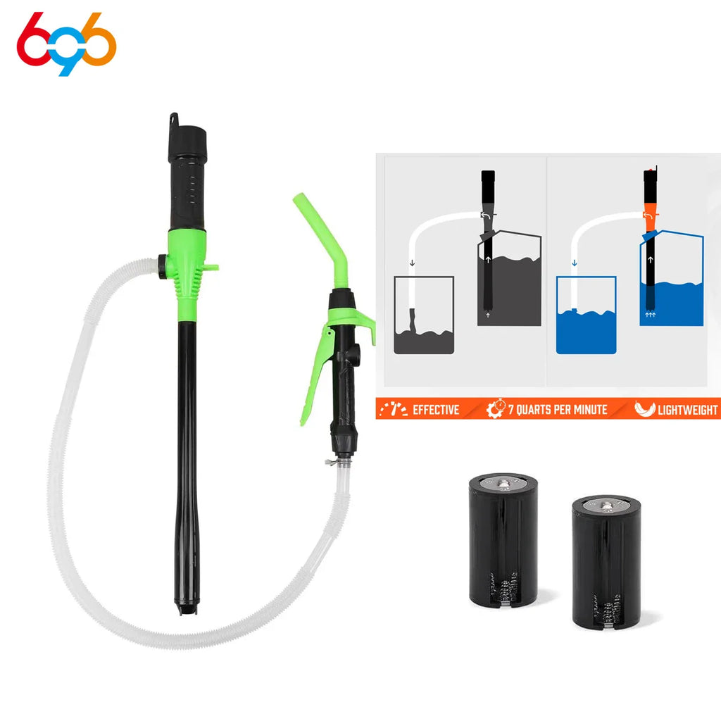 2025 Battery Powered Transfer Pump Motorcycle Car Gas Oil Pump With Flow Control Nozzle Liquid  Gasoline Pump Filter Design