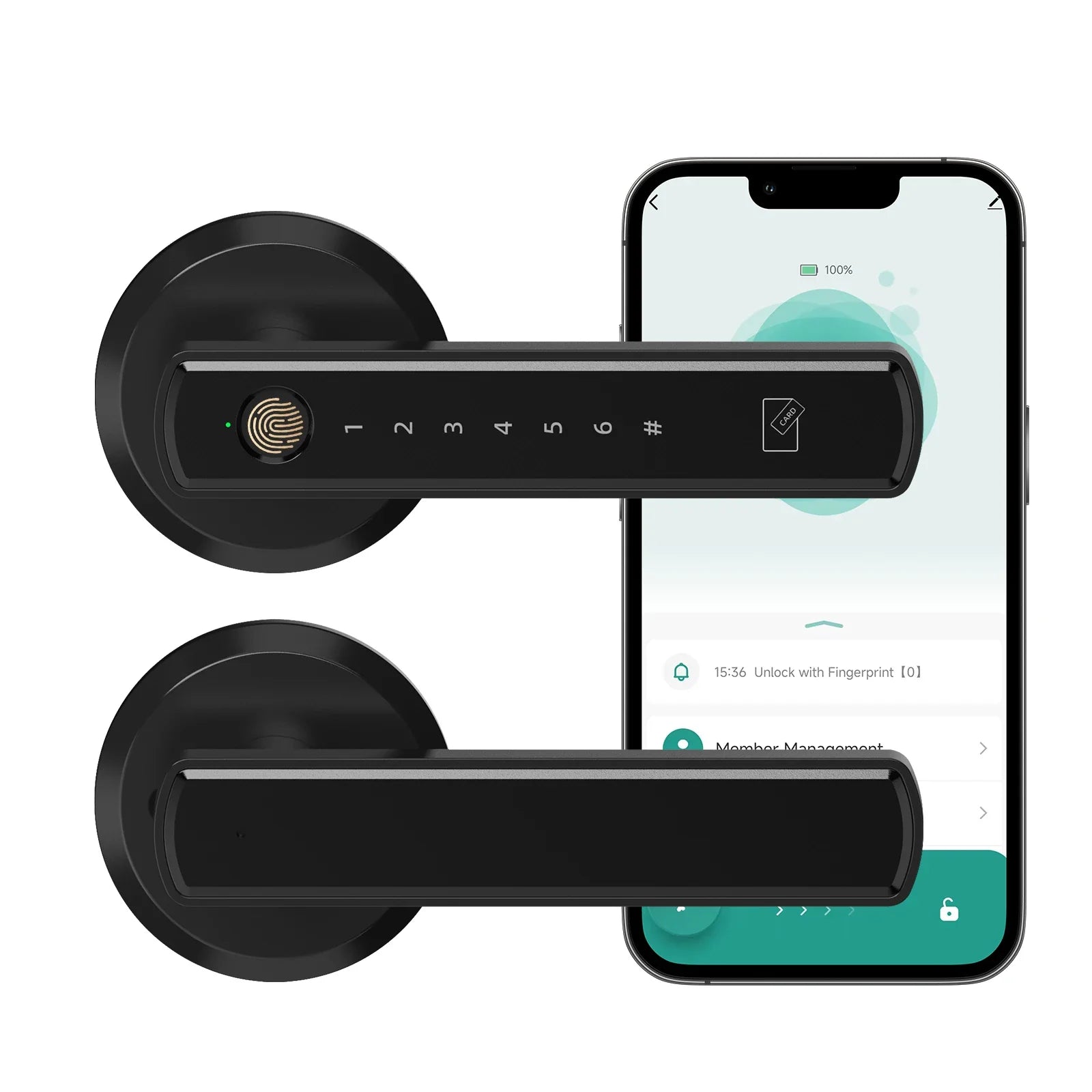 Viladepot Smart Lock Fingerprint Door Lock App Control Passcode Unlock Electronic Touchscreen Keypad