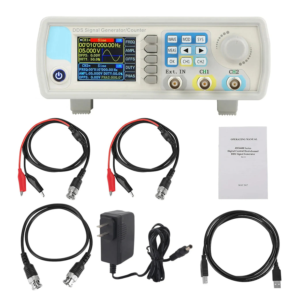 JDS6600 DDS Signal Generator Counter Digital Control Sine Frequency Signal Generator Counter