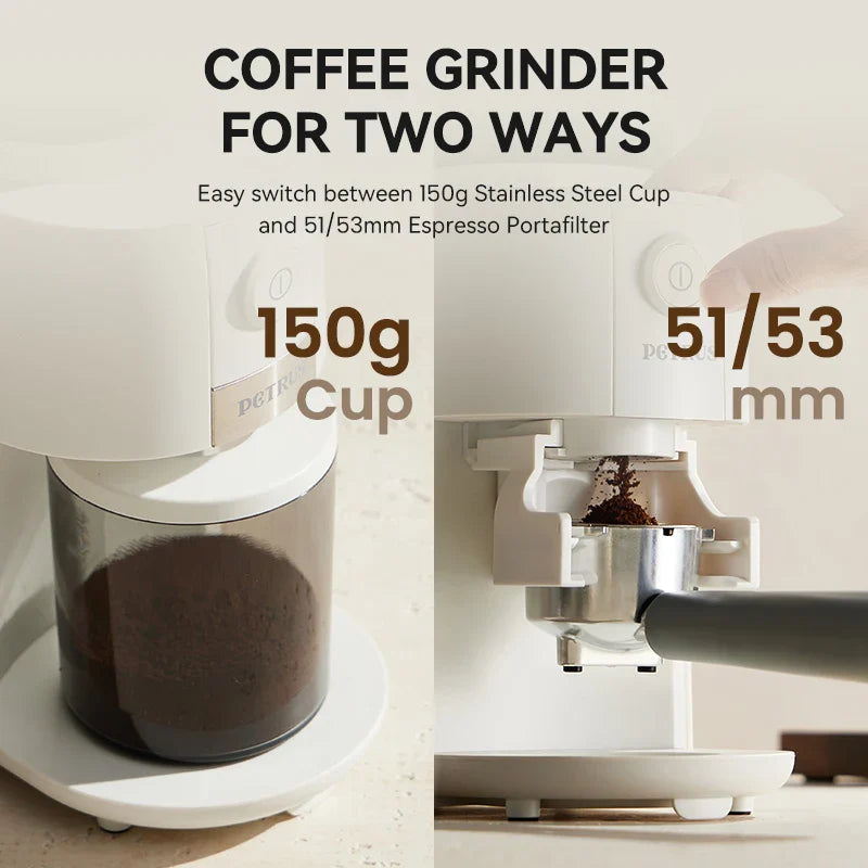 Petrus Coffee Grinder With 38 Precise Settings Conical Burr Grinder For Espresso/Drip/Pour Over/Cold Brew/French Press PE3700