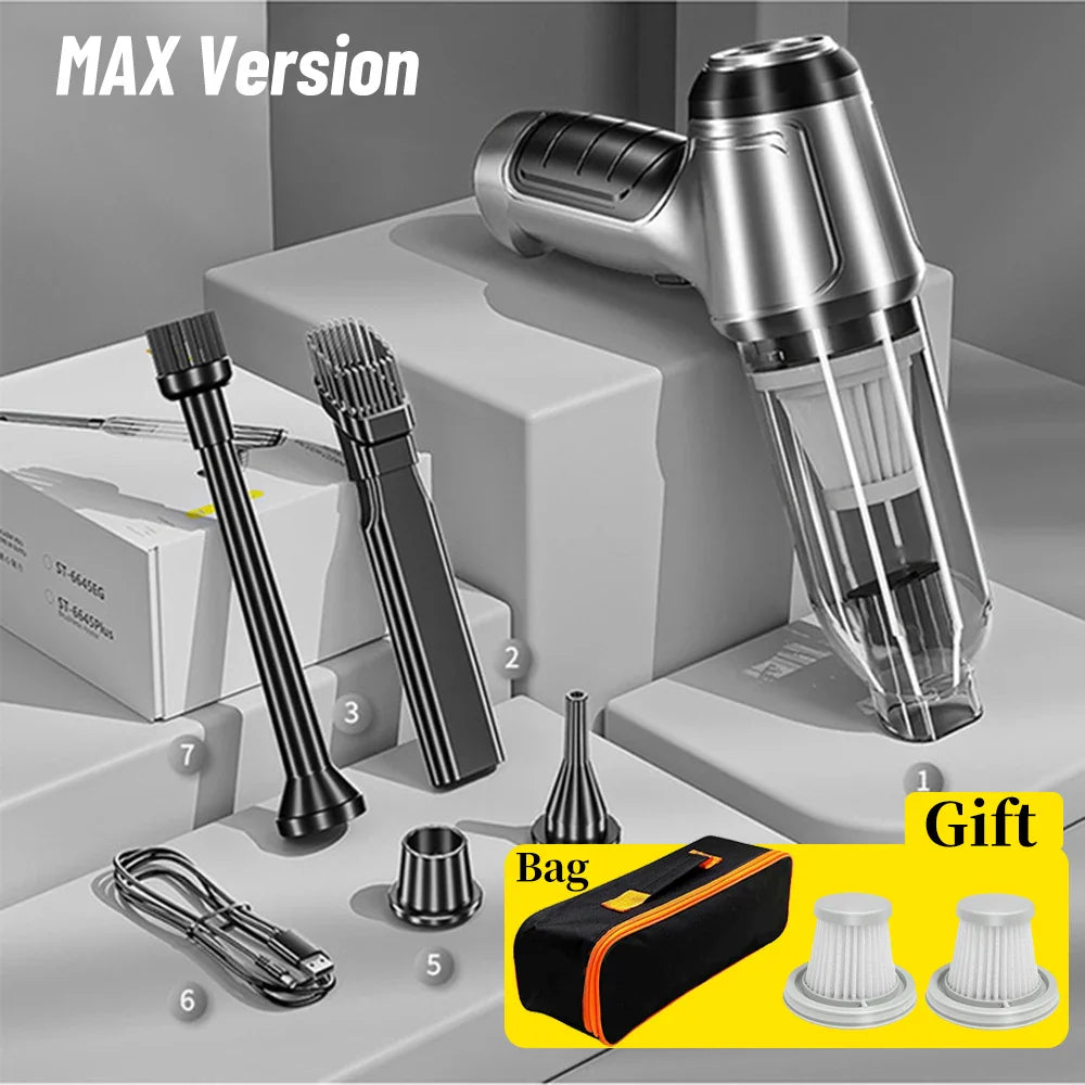 Car Wireless Vacuum Cleaner Portable Handheld120W Blowable Cordless Home Appliance Vacuum Home & Car Dual Use Mini VacuumCleaner