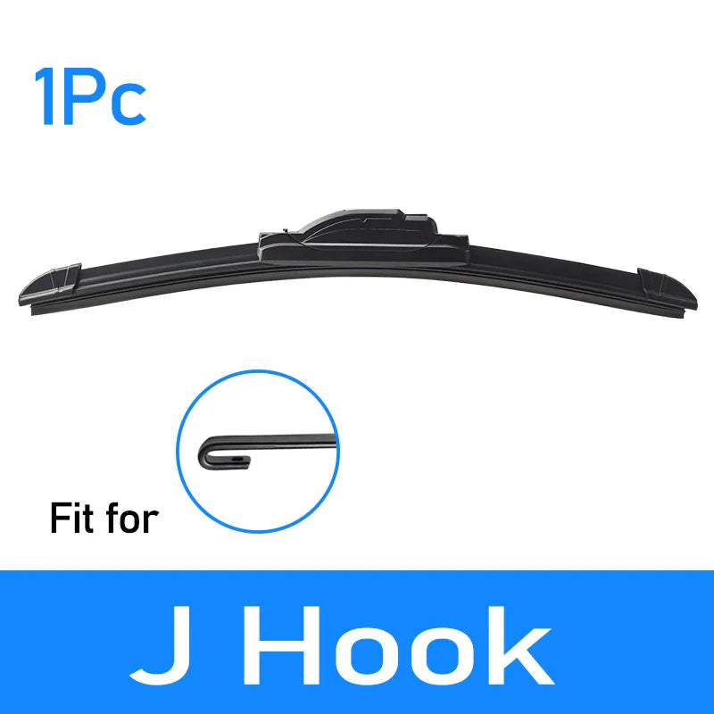 1Pc Universal Front Car Wiper Blades Durable Rubber Soft Frameless Bracketless Brushes Windshield Windscreen Window Accessories