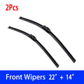For Hyundai Getz 2002-2011 Car Wiper U-type Soft Rubber Boneless Wiper HD Quiet Durable Automotive Wiper 22"+14"