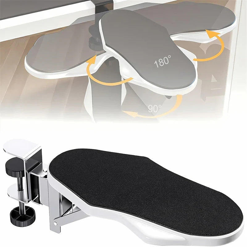 1pc Adjustable Ergonomic Arm Rest - Foldable Desk Extension with Rotating Wrist Pad for Home & Office Comfort Wrist Rest Support
