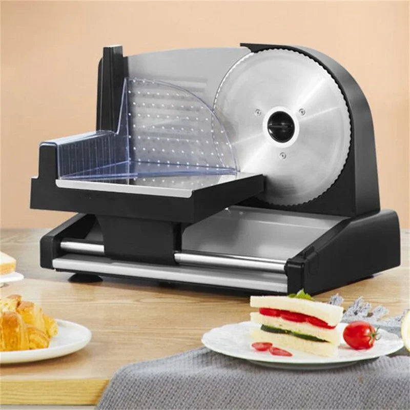 2025 Electric Food Slicer Meat Food Household Desktop Meat Slicer Lamb and Beef Slicers 0-22mm Bread Ham Meat Cutting Machine