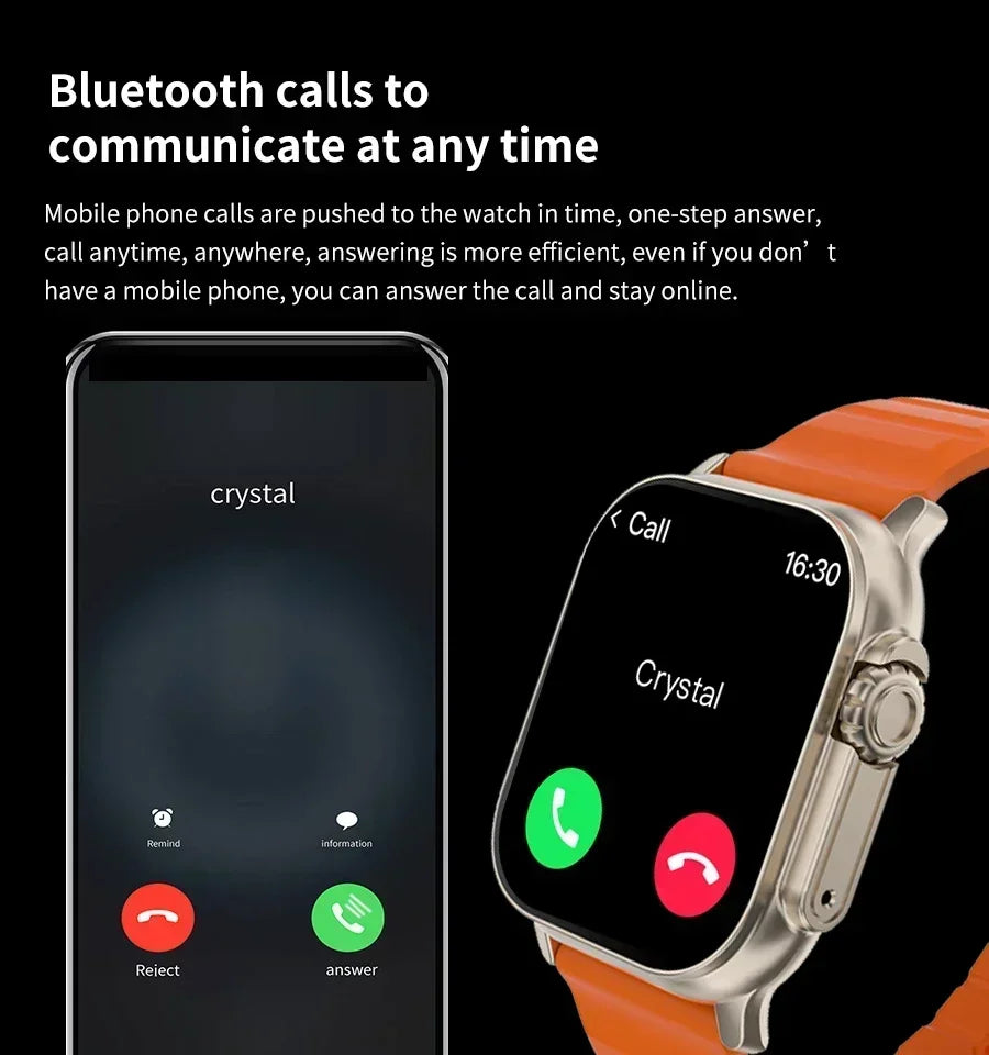 New Watch 10 Smart Watch  IWO Watch Ultra 49mm New NFC Men Women Bluetooth Call BT Music Games Wireless Charging Smartwatch