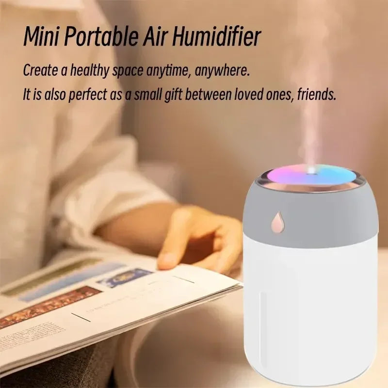 USB Car Humidifier with Color Night Light - Portable Cold Mist Sprayer and Fragrance Oil Diffuser for a Refreshing Drive Amagi