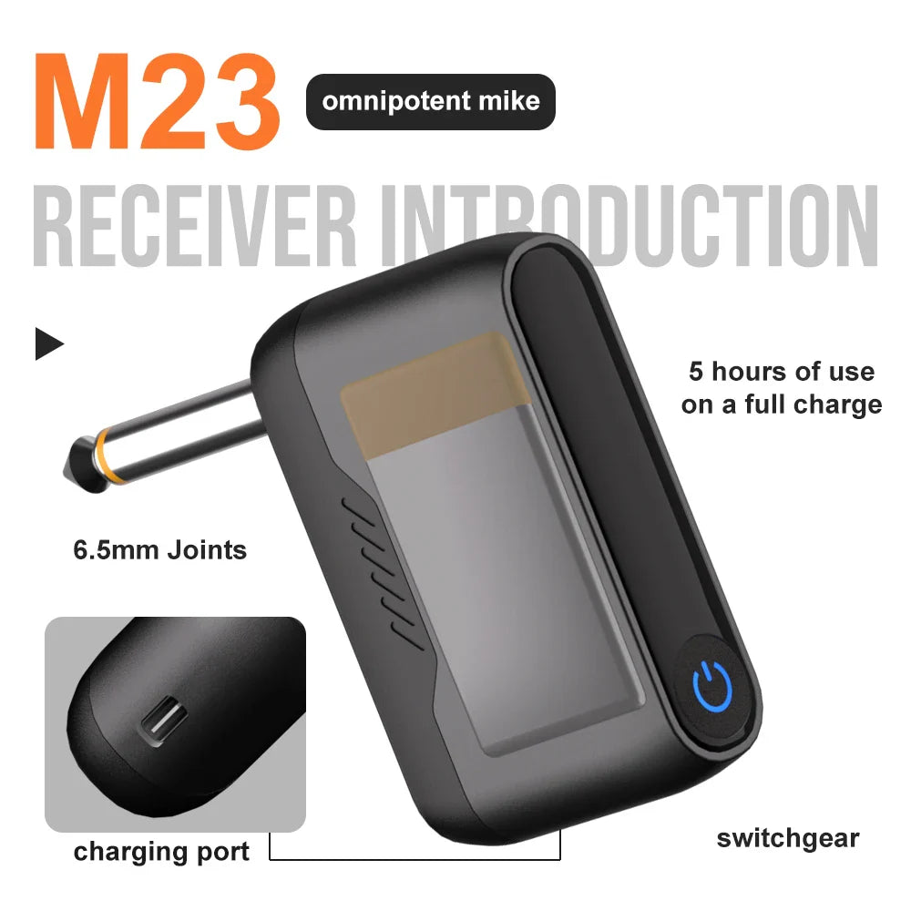 Wireless Microphone M23-4 UHF Recording Universal Karaoke Mic With Lithium Battery Receiver For Party Church Speaker