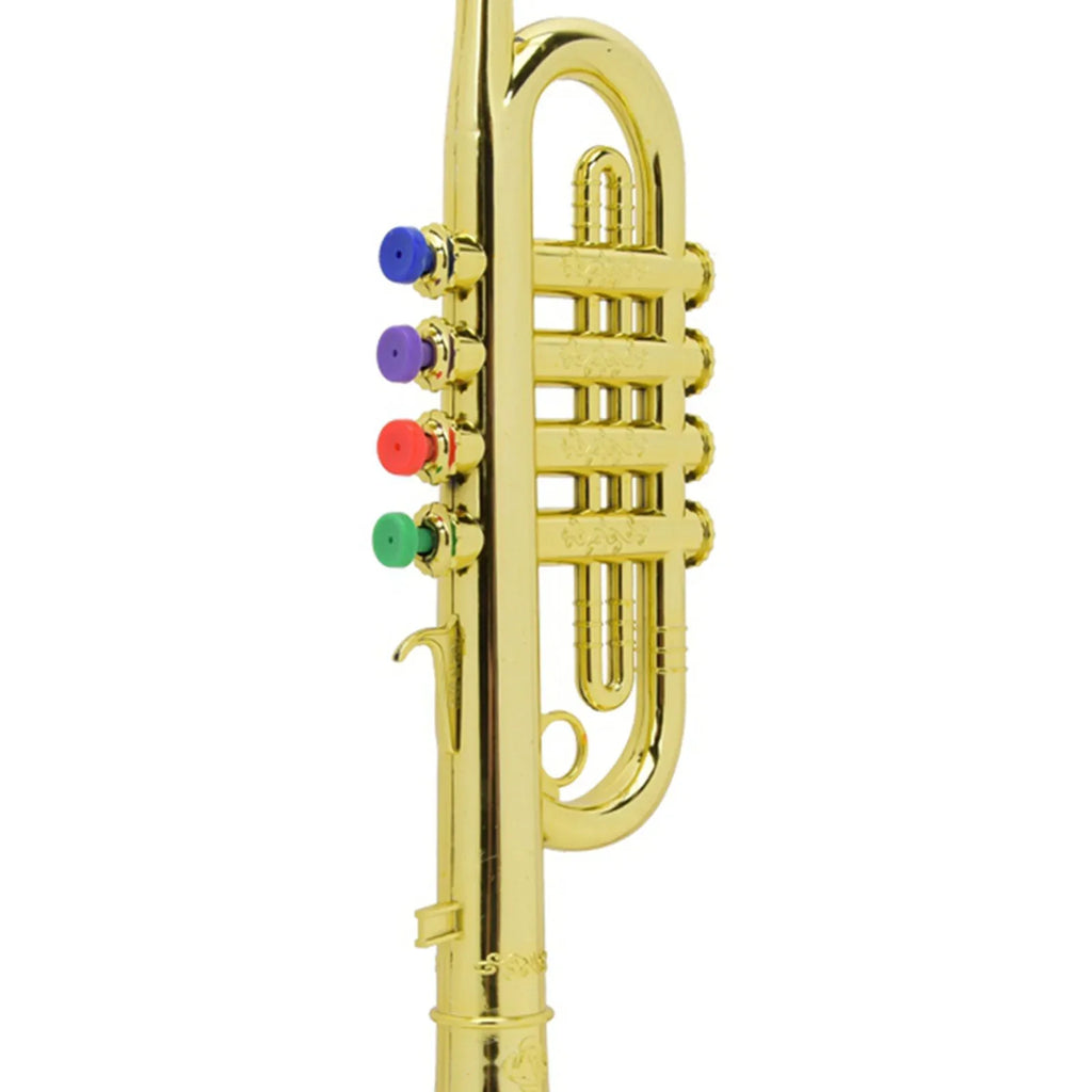 Kid Trumpet Golden Coated Plastic Children Preschool Music  Gift Wind Instrument Preschool Music