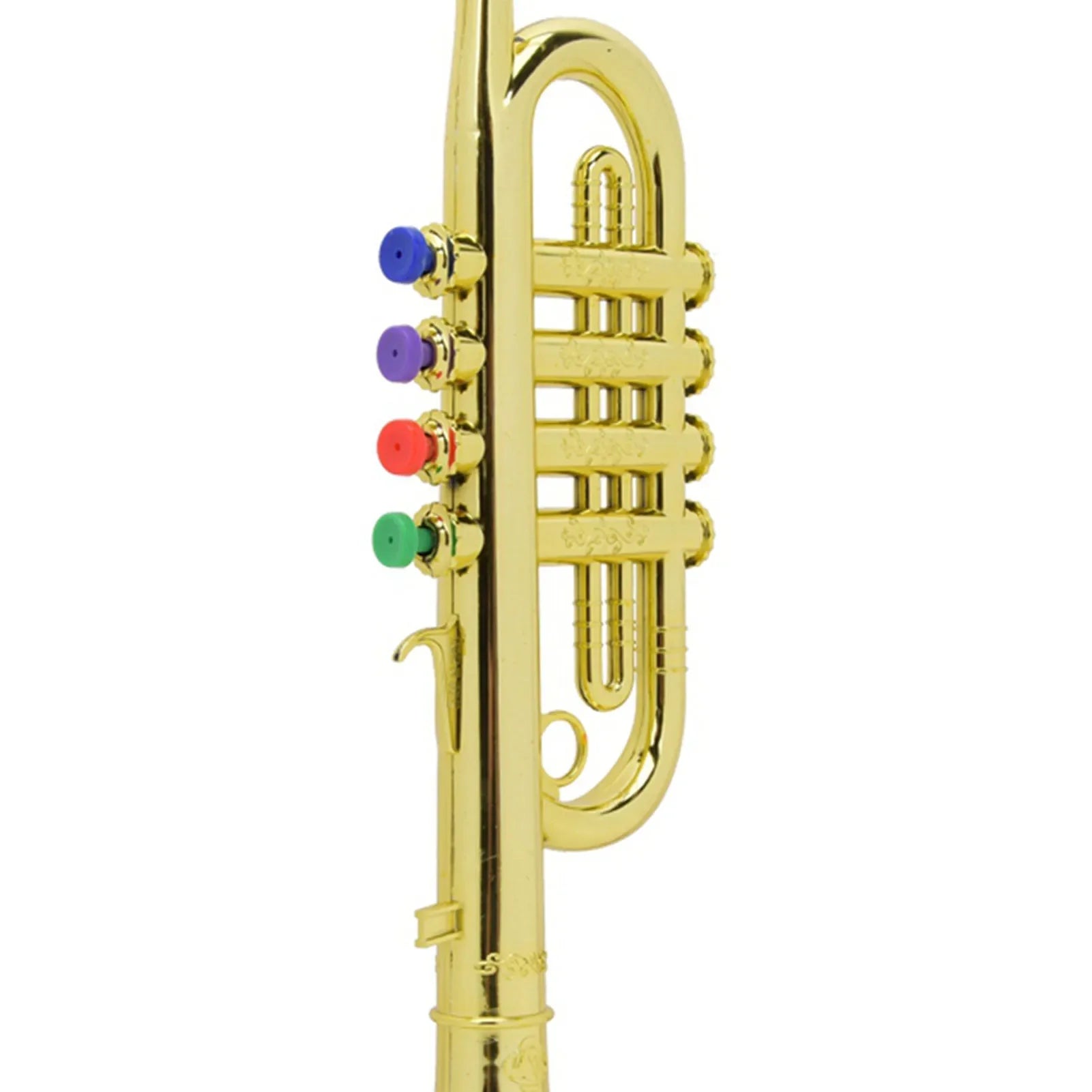 Kid Trumpet Golden Coated Plastic Children Preschool Music  Gift Wind Instrument Preschool Music