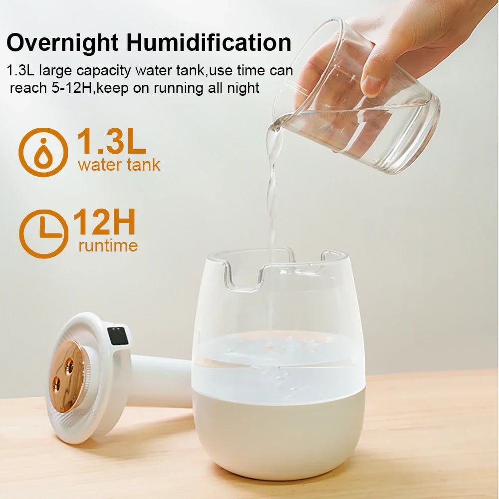 Air Humidifier Professional Large Capacity Double Spray Port Cool Mist Maker for Home Room Office Mute Desktop Air Humidifier