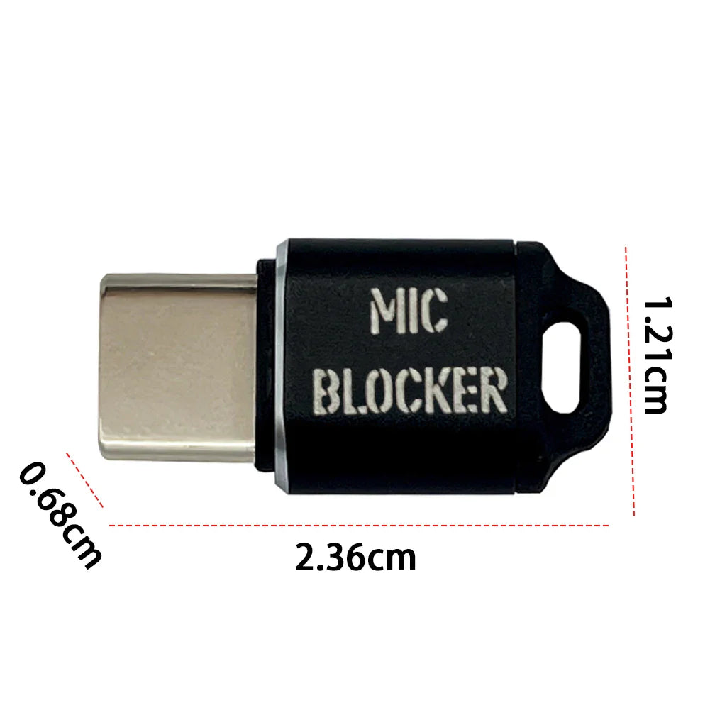 USB C MIC Blockers Lightweight Privacy Protector Multifunction Microphone Sound Security Lock for Laptops Smartphones Tablets