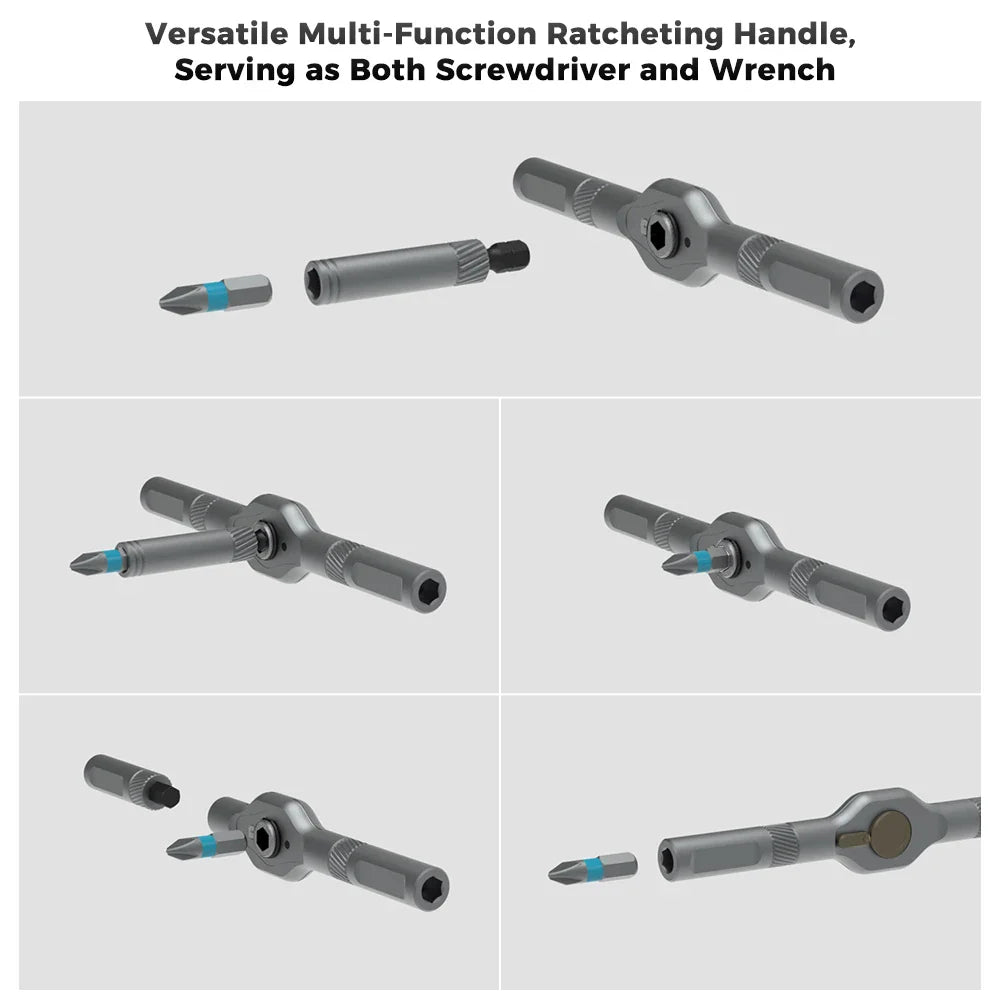 42 in 1 Ratchet Precision Screwdriver Wireless Cordless Magnetic Small Handle Portable Manual Hand Tool Kit for Household Repair