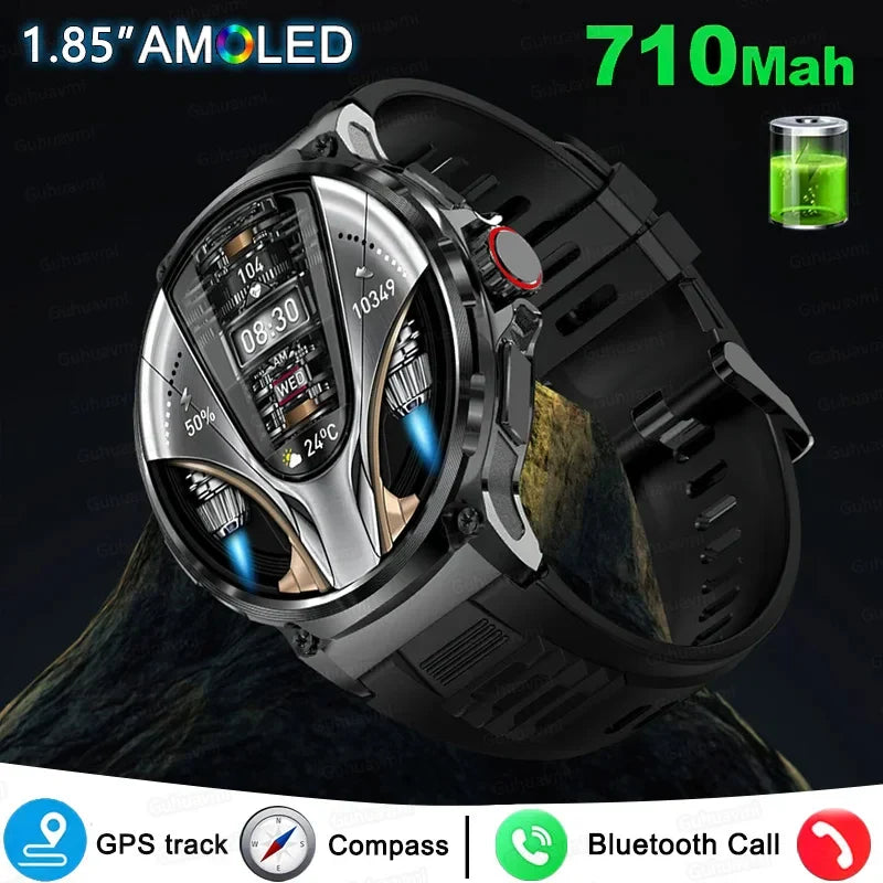 1.85-inch Ultra HD 710Mah Bluetooth Call GPS Sports Fitness Tracker For IOS HUAWEI Original Smart Healthy watch Men smartwatch