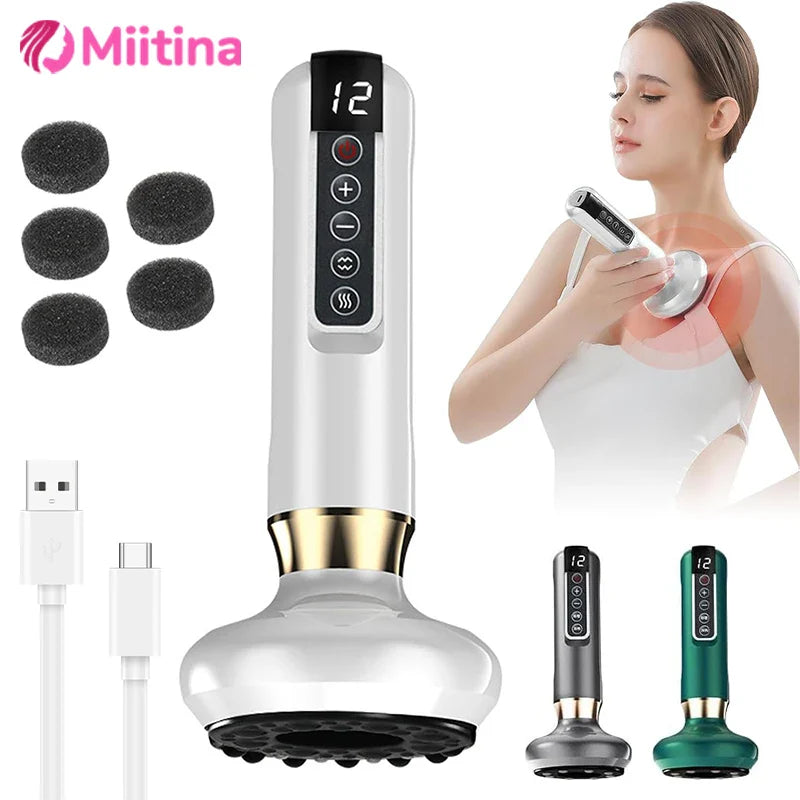 Intelligent Vacuum Cupping Suction Massager Glass Jars Anti Cellulite Cupping Vacuum Guasha Massage Beauty Health Scraping