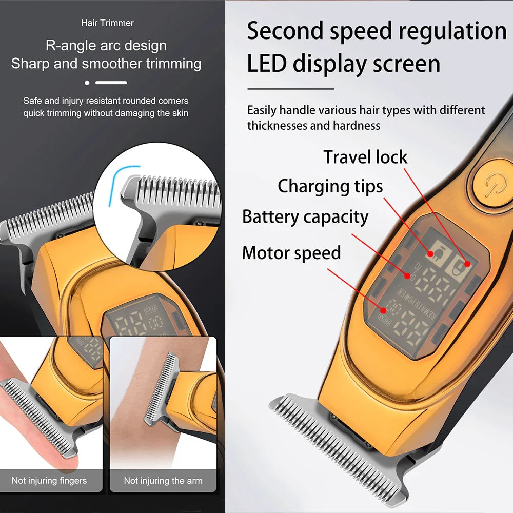 hiena Hair cutting machine Professional Hair Trimmer Barber Carving Gradient Finish Machine Electric Clipper barber cordless