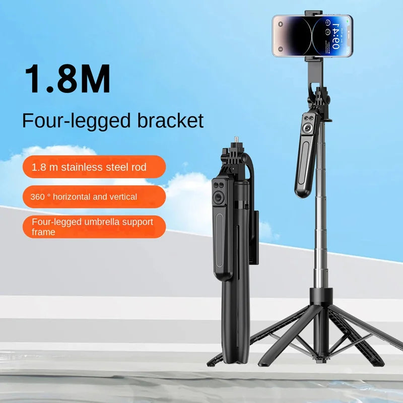2026 New 1800mm Tripod for Smartphone Camera,Tripods Stand with Bluetooth shutter Wireless Selfie Stick Steady brackets holder