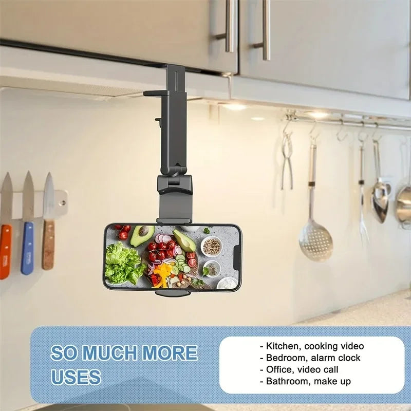 Airplane Phone Holder Portable Foldable Desktop Mobile Phone Stand Rotatable Selfie Holding Live Train Seat Clip Lazy Bracket