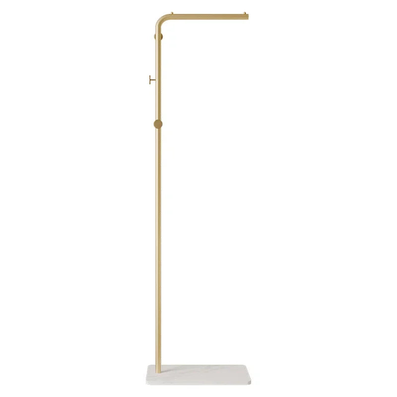 Cream Minimalist Floor Coat Rack Entryway Standing Coat Stand Multifunctional Bedroom Clothes Hanger Shelf Organizer Furniture