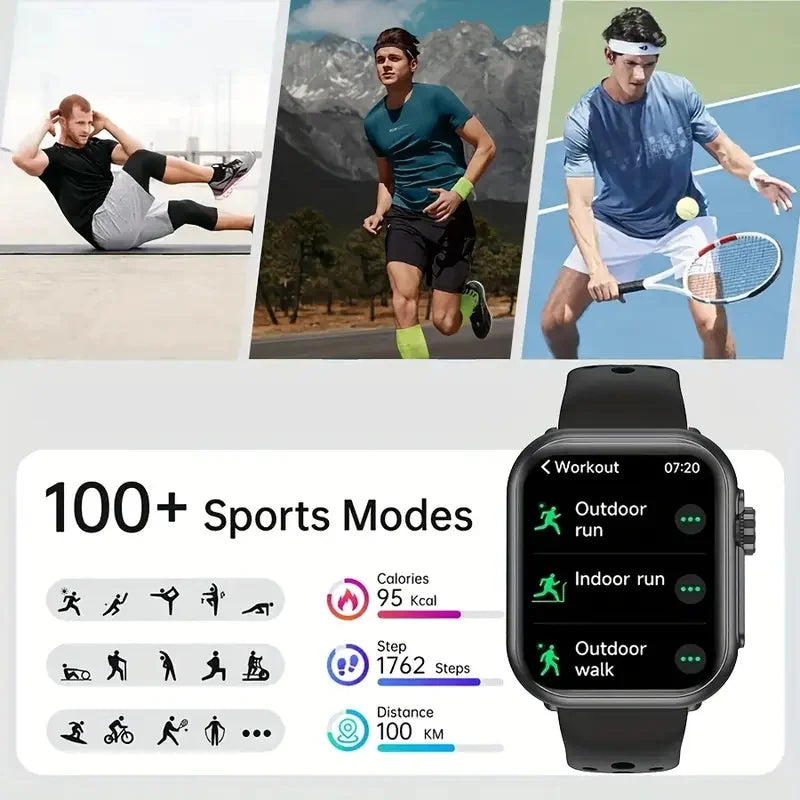 2026 New 1000 mAh Smart Watch Men Women 1.85“HD AMOLED GPS track Full Touch Screen IP68 Waterproof Bluetooth Call SmartWatch Man