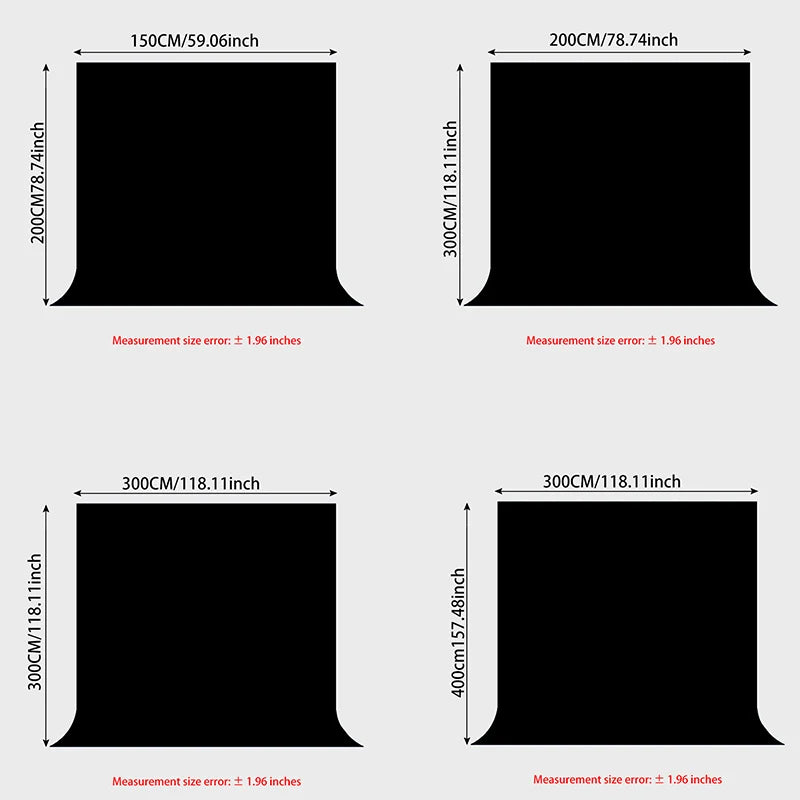 Portable black background fabric, suitable for photography, multifunctional and easy to install background fabric