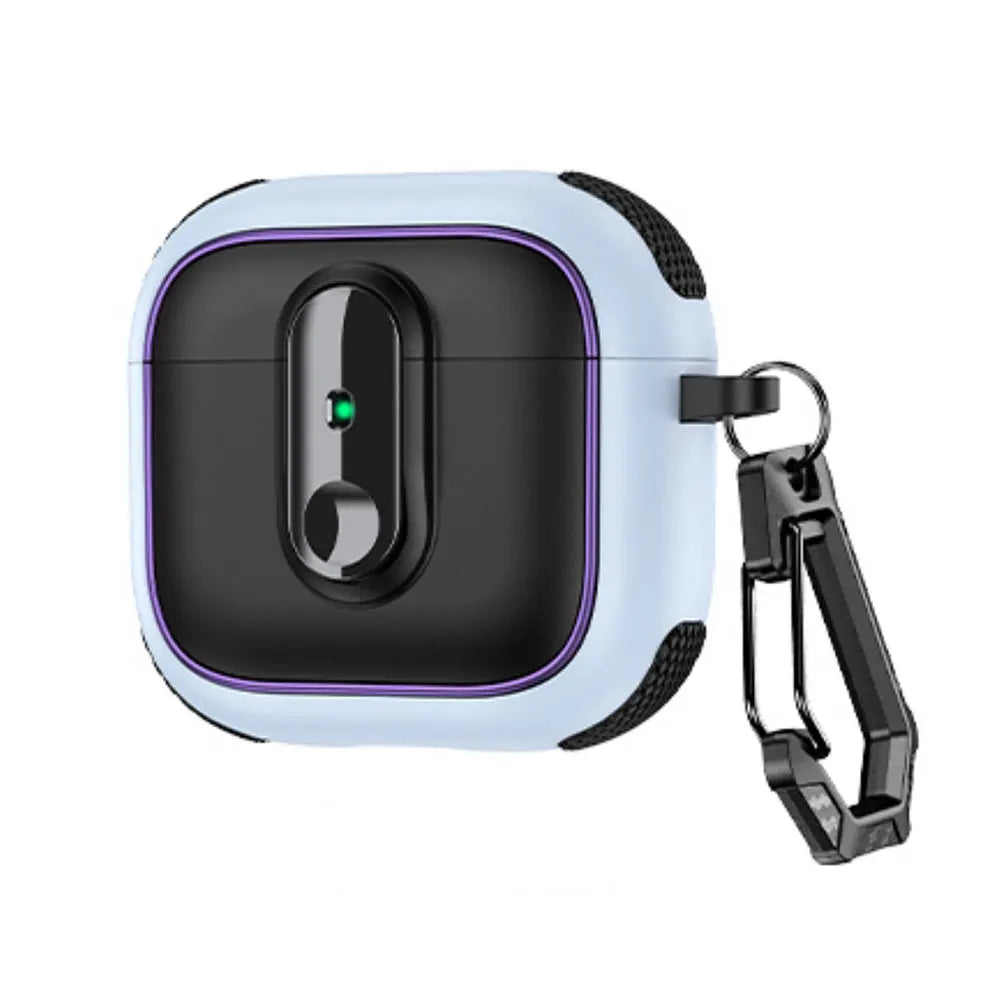 2025 Armor Lock Earphone Cover For AirPods 4 Pro2 3 2 1 Case TPU PC Shockproof Headphone Box For AirPods Pro 2 2nd 4th Cases
