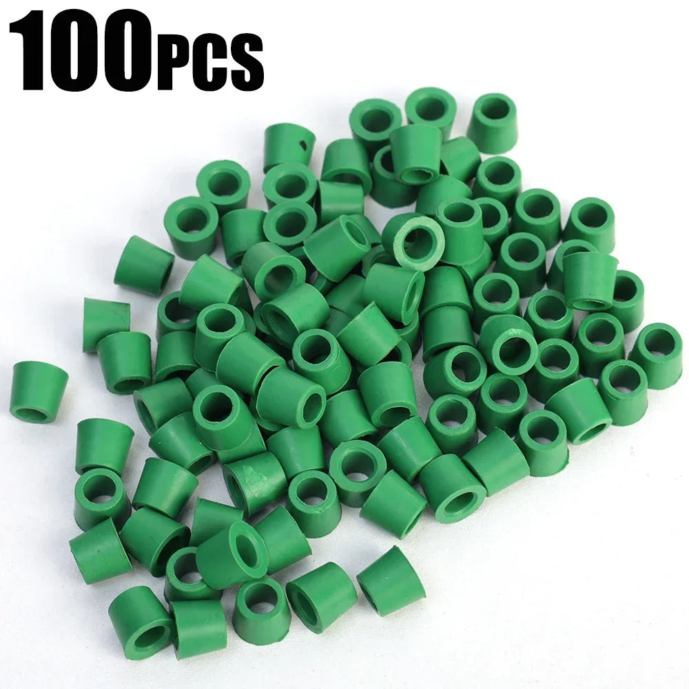 Green Air Conditioning 100/50pcs 1/4'' Charging Hose 1/4'' Valve Gasket Manifold Repair Seal Kit Replacement Car Accessories New