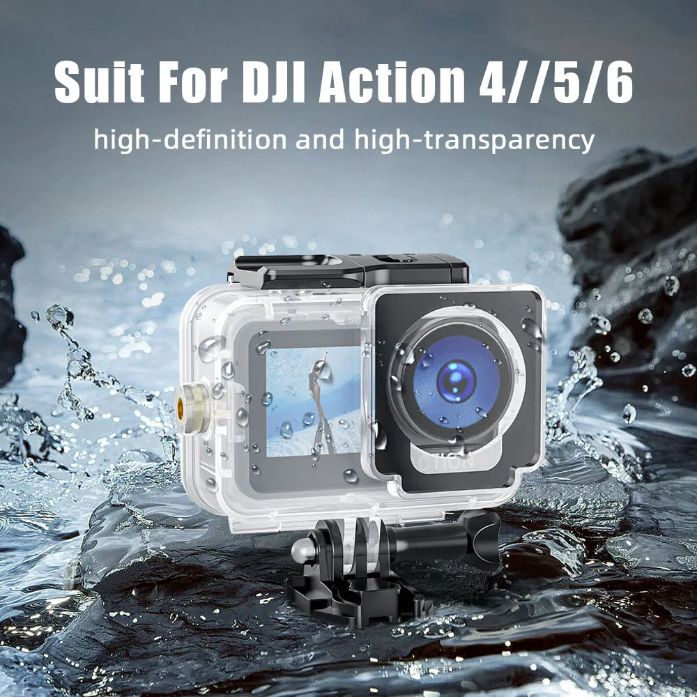 40M Waterproof Case for DJI OSMO Action 6 Underwater Dive Housing Protective Diving Cover Mount Accessories