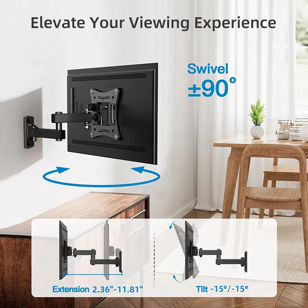 TV Monitor TV Mounts LCD LED Monitor Wall Mount Bracket Adjustable TV Screen Holder TV Frame Support For 10-32 Inches TV