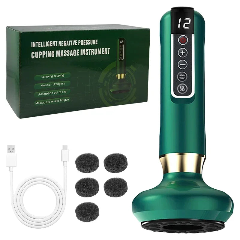 Intelligent Vacuum Cupping Suction Massager Glass Jars Anti Cellulite Cupping Vacuum Guasha Massage Beauty Health Scraping