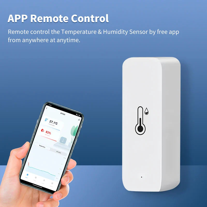 Tuya Zigbee Smart Temperature Humidity Sensor Indoor Hygrometer Thermometer Home Automation Real-time Data Works With Alexa
