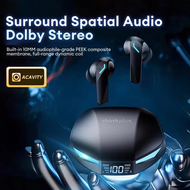 Original Lenovo XT53 Bluetooth V5.4 Earphones LED Power Display Gaming Headphones Waterproof Anti-sweat Upgraded Wireless Earbud