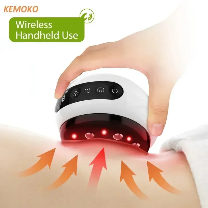 Electric Cupping massage Guasha Scraping EMS Body massager Vacuum Cans Suction Cup IR Heating Fat Burner Slimming Body Massger