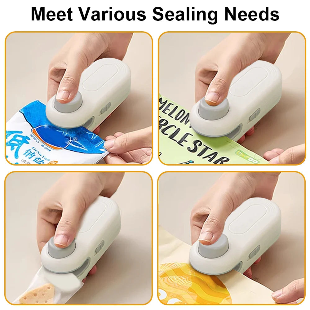 Mini Heat Sealer Plastic Bags Heat Sealing Machine Food Storage Packaging Bag Sealer Portable Handheld Plastic Bag Heat Sealer