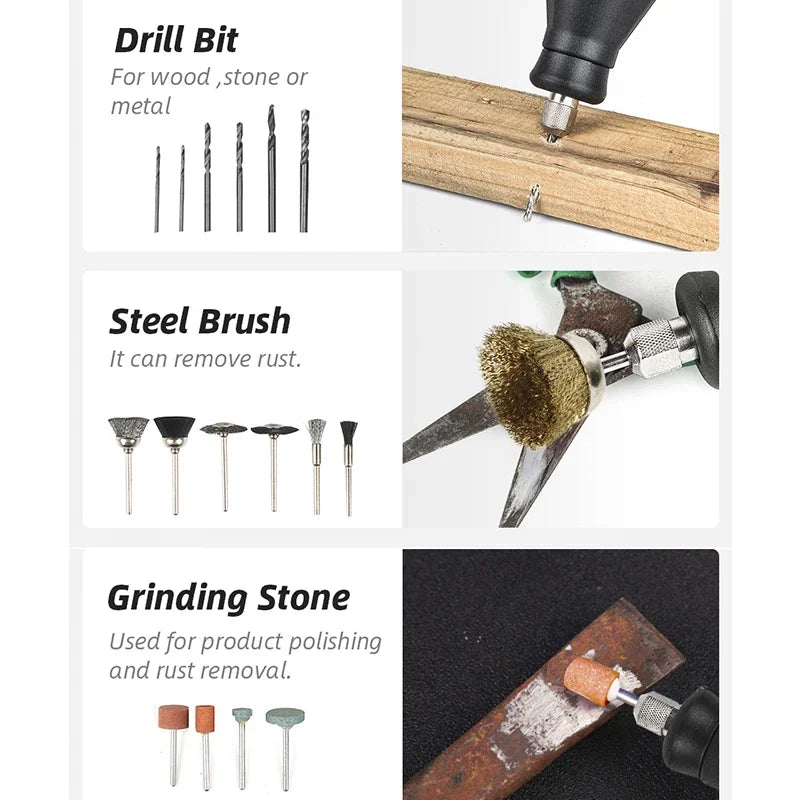 220V Mini Electric Drill Engraver Electric Drilling Machine For Rotary Tools Mini Dremel Tool With Power Tools Accessories