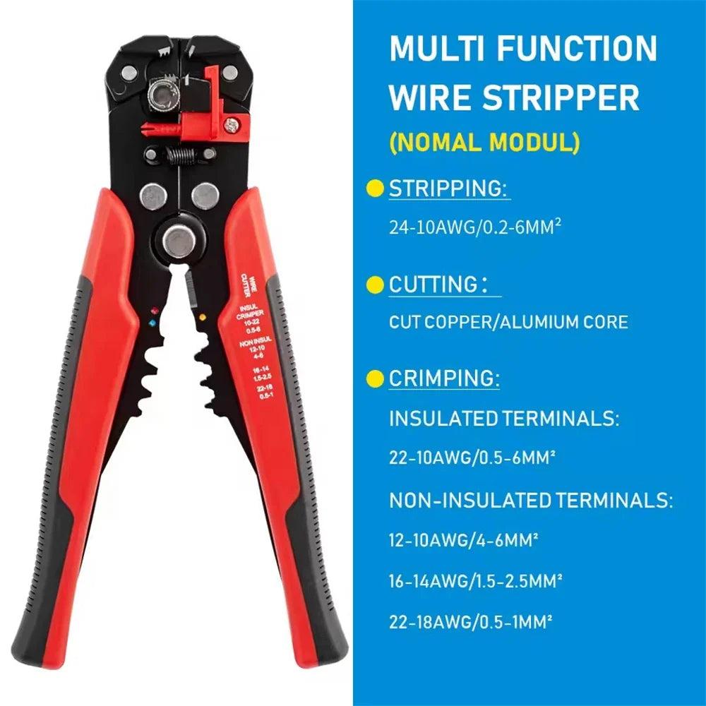BSLIUFANG Professional Electrician Wire Pliers Cable Wire Stripper Cutter Crimper Automatic Crimping Stripping Tool