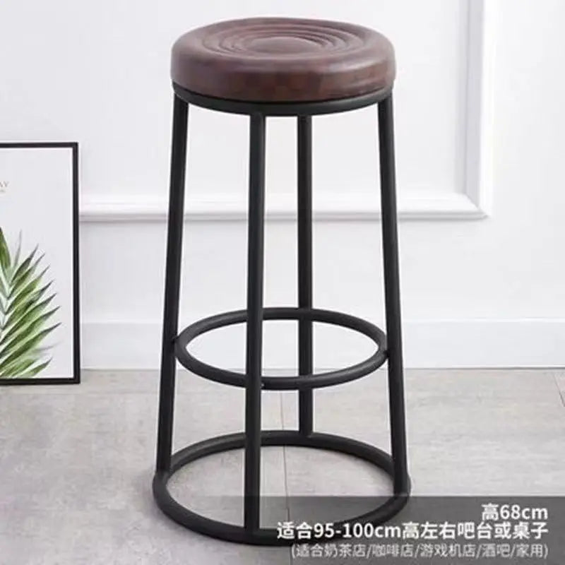 Living Room Bar Furniture Ergonomic Semi-bar Chair Restaurant Chairs Nordic Rotatable Kitchen Island Upholstered Bar Stools