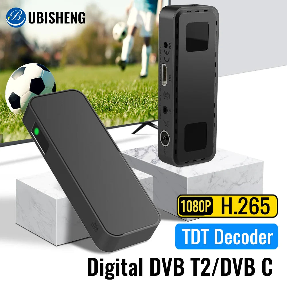 Ubisheng DVB T2 DVB C Digital Tuner H265 TDT HD FTA TV Recevier Multimedia Set Top Box Universal for European With AV For Old TV