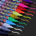 12-Color Washable Liquid Chalk Markers, Wet Erase Neon Pens for Blackboard, Glass, and Kids Art