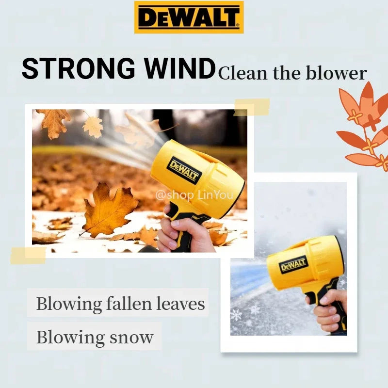 Dewalt 30000RPM Brushless  Air Blower Cordless Turbo Fan Handheld Violent Fan Dryer 20V Rechargeable Dust Blowing Tool 2025 New