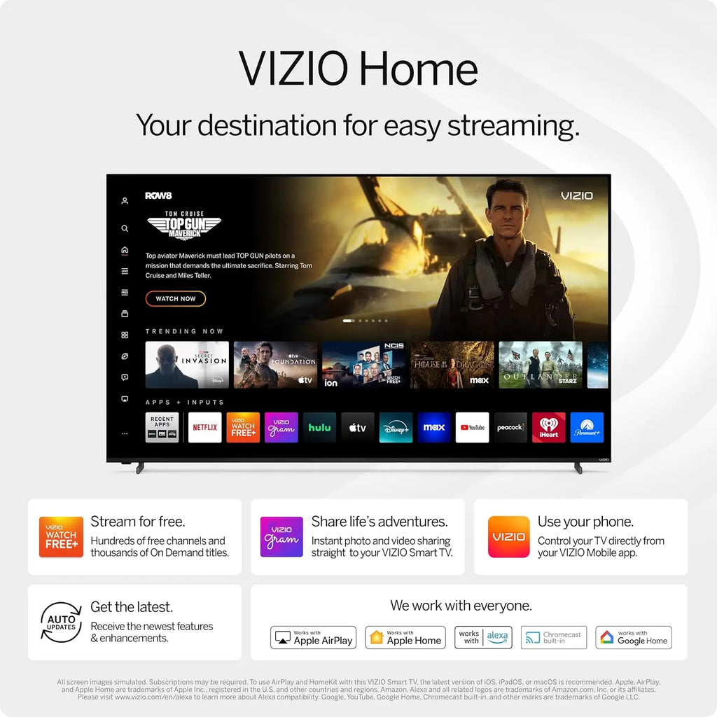 32-Inch HD 720p Smart LED TV with WiFi, Renewed for Quality