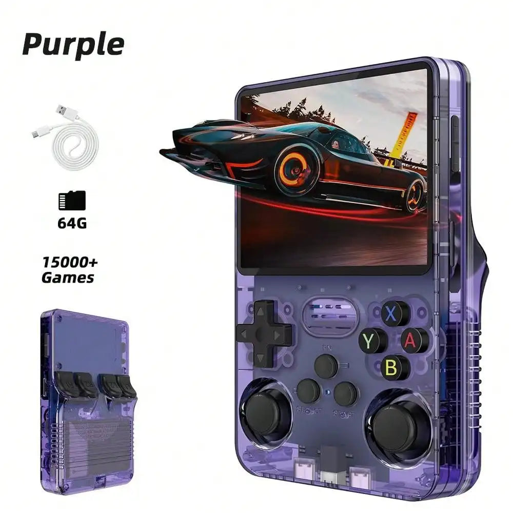 R36S Retro Handheld Game Console Linux System 3.5 Inch IPS Screen 64G 20000+ Game Portable Pocket Video Games console