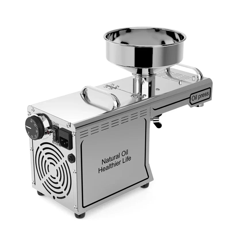 2025 Upgraded Oil Press Machine,110V/220V Dual Voltage,Low Noise Easy Clean Small Business/Household, Food Grade Stainless Steel