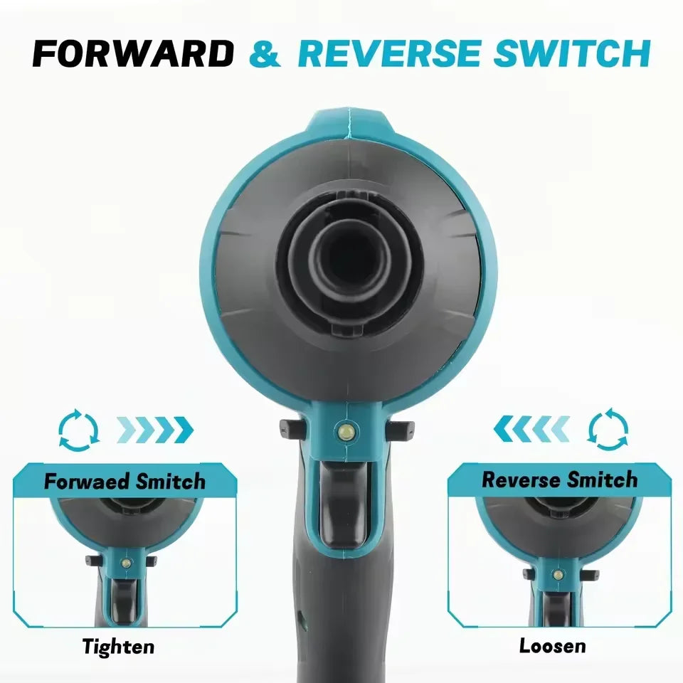 Makita DAS180 Brushless Air Blower Cordless Air Dust Removal Gun with Nozzle 18V Multifunction Dusting Machine Inflator Tool
