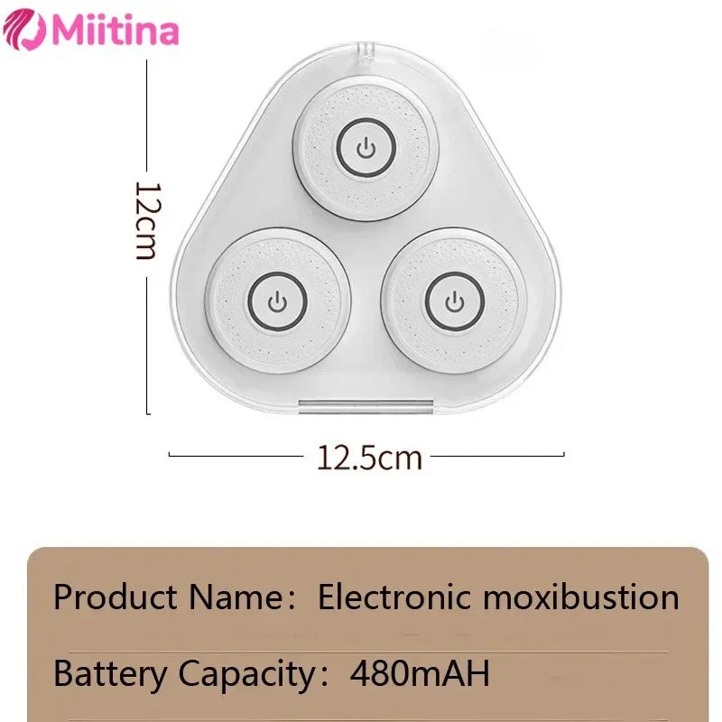 50PCS Intelligent Moxibustion Device Smokeless Intelligent Quick Heat 3 Gears Portable home Relieve Fatigue Pain HealthCare Gift